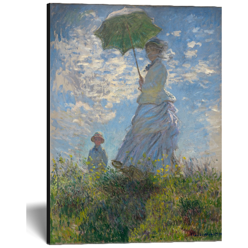 Woman with a Parasol - Claude Monet (c. 1875)